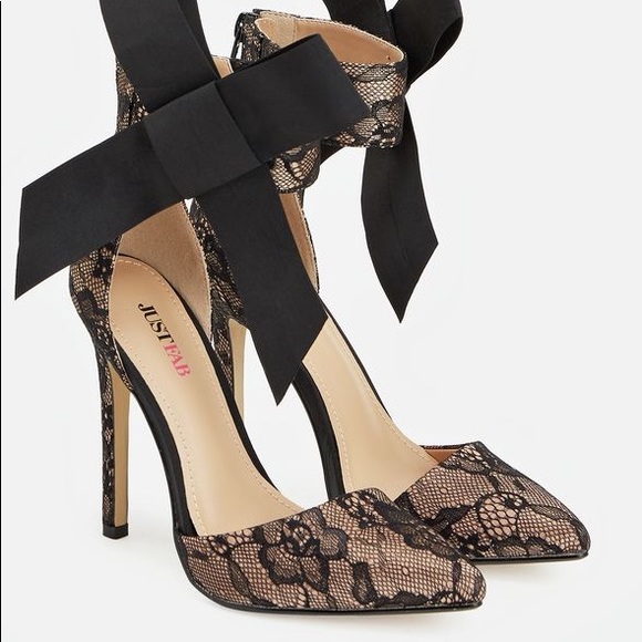 JustFab Shoes - lace stilettos • JUSTFAB